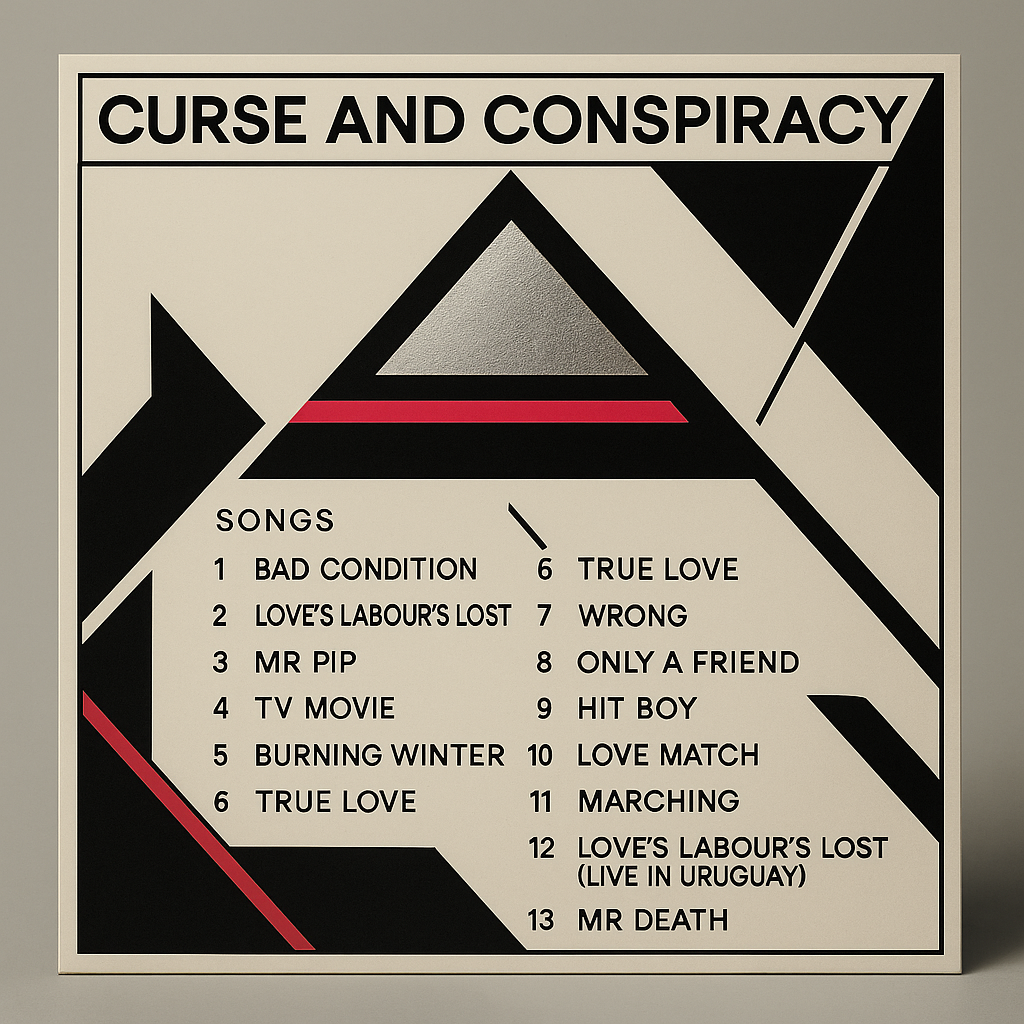 Ahmed – Curse and Conspiracy back cover with tracklist